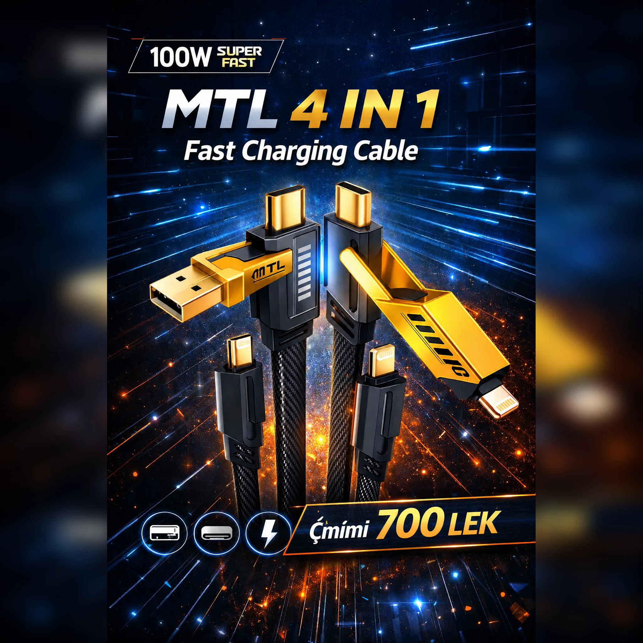 MTL 4 IN 1 – Kabëlli që Zgjidh Gjithçka me 1 Lëvizje! - Image 7