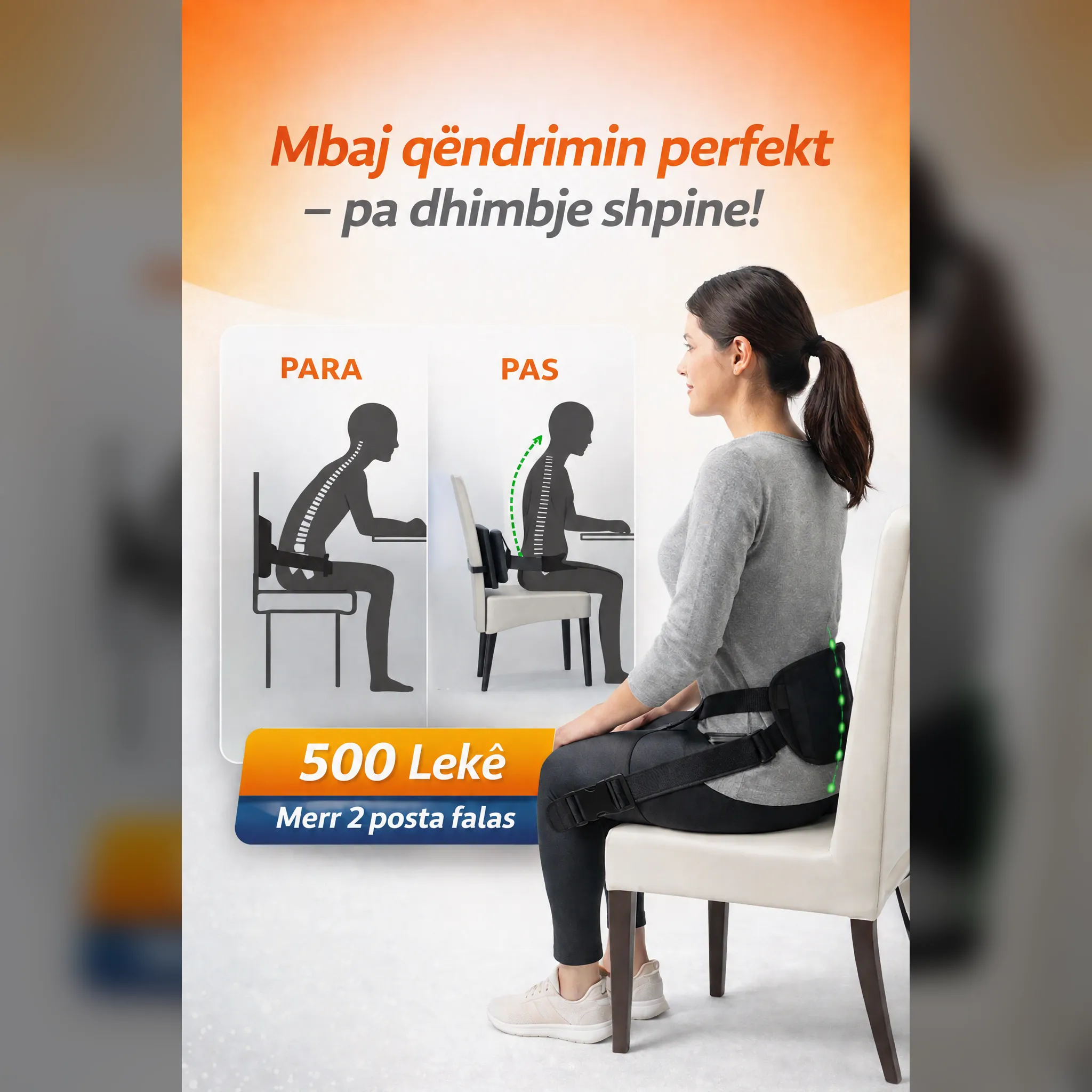 KORRIGJUESI I POSTURËS — Thuaji Lamtumirë Dhimbjes së Mesit, Sot! - Image 3